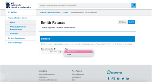6 Data E Tipo De Fatura